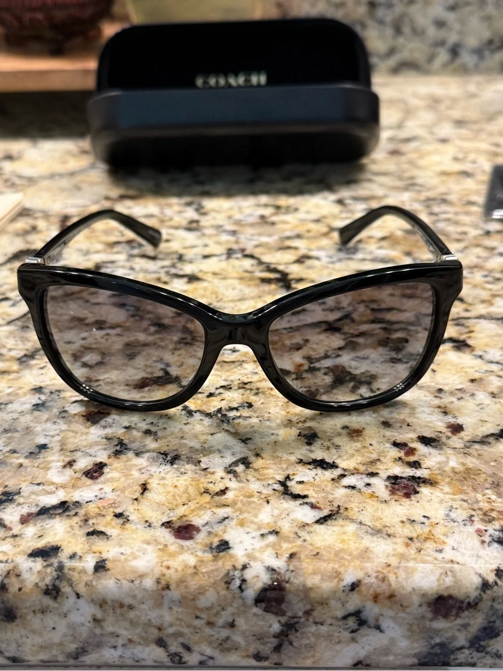 Coach Black Cat-Eye Sunglasses - Women's Designer Eyewear